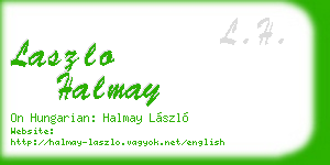 laszlo halmay business card