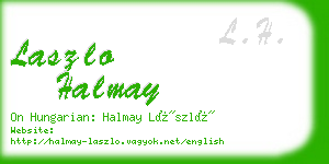 laszlo halmay business card